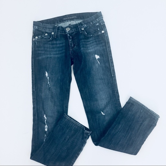 Rock & Republic Denim - Rock & Republic Destroyed Boyfriend Jeans Size 24